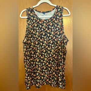 NWT | Old Navy | Luxe Tank Top | Navy Floral | Size XL